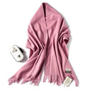 2020 winter scarf solid thick women cashmere scarves neck head warm hijabs pashmina lady shawls and wraps bandana Tassel AExp