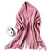 2020 winter scarf solid thick women cashmere scarves neck head warm hijabs pashmina lady shawls and wraps bandana Tassel AExp