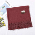 2020 winter scarf solid thick women cashmere scarves neck head warm hijabs pashmina lady shawls and wraps bandana Tassel AExp