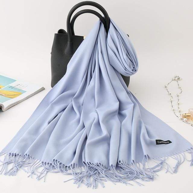2020 winter scarf solid thick women cashmere scarves neck head warm hijabs pashmina lady shawls and wraps bandana Tassel AExp