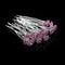 20Pcs/Lot Women Wedding Bridal Hairpins Crystal Rhinestone Rose Flower Hairpin Hair Clips Hair Jewelry Accessories High Quality-Pink-JadeMoghul Inc.