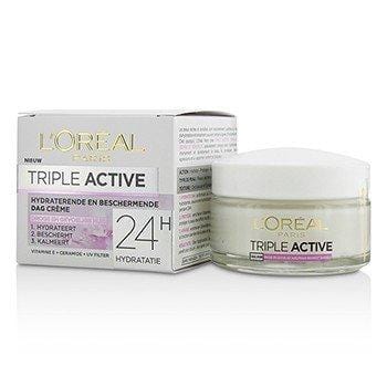 Skin Care Triple Active Multi-Protective Day Cream 24H Hydration - For Dry/ Sensitive Skin - 50ml