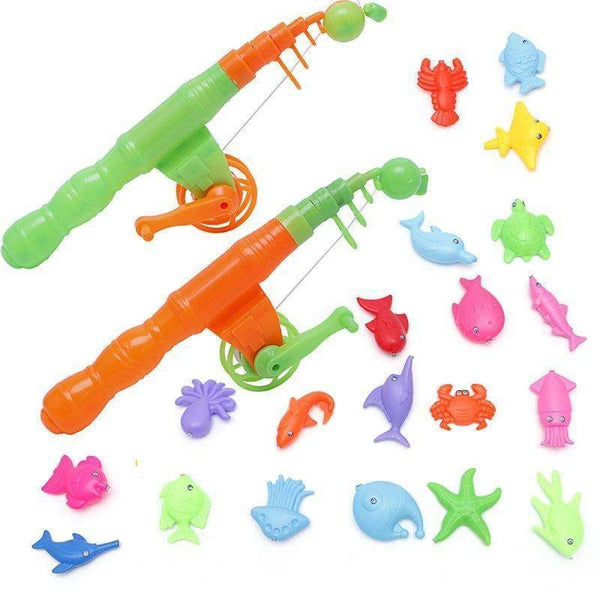 2+20 Magnetic Fishing Game Toy Rod Hook Catch Kids Children Bath Time Gift Selling--JadeMoghul Inc.