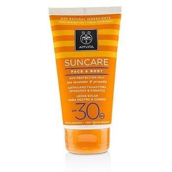 Skin Care Suncare Face &Body Sun Protection Milk SPF 30 With Sea Lavender &Propolis - 150ml