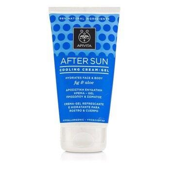Skin Care After Sun Face &Body Cooling Cream-Gel with Fig &Aloe - 150ml