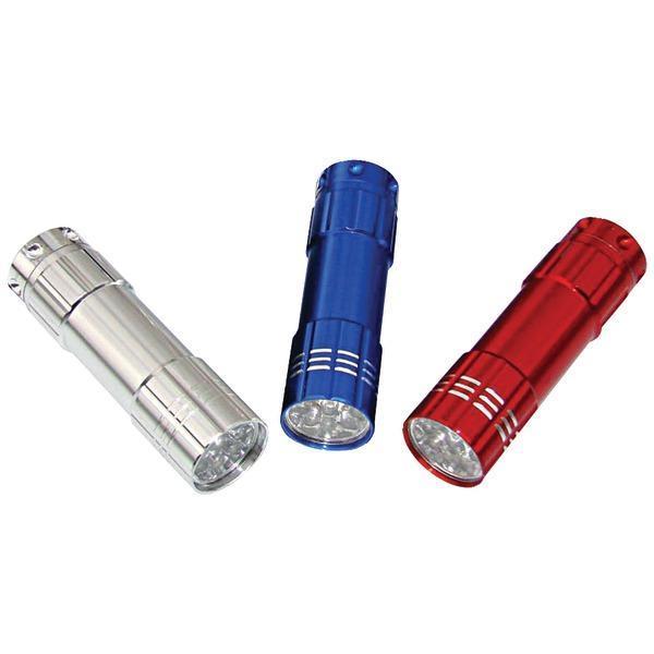 23-Lumen 9-LED Aluminum Flashlights, 3 pk-Flashlights, Headlights & Accessories-JadeMoghul Inc.
