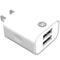 2.4-Amp Dual USB Wall Charger (White)-Wall Chargers-JadeMoghul Inc.