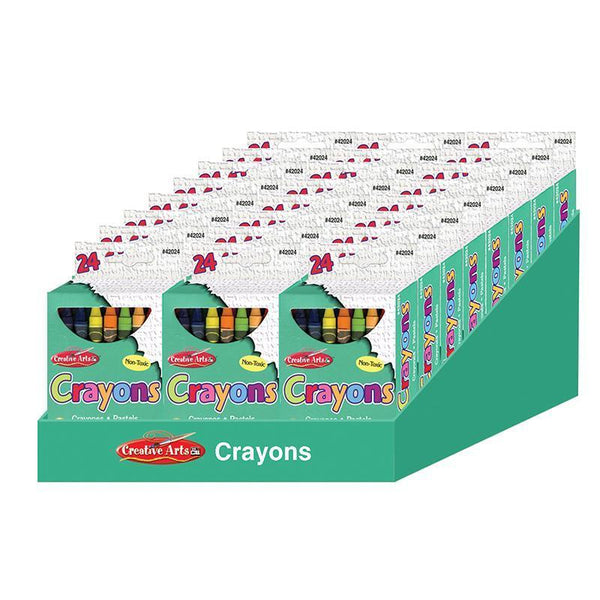 24 BOXES OF 24 CRAYONS ASSTD COLORS-Supplies-JadeMoghul Inc.