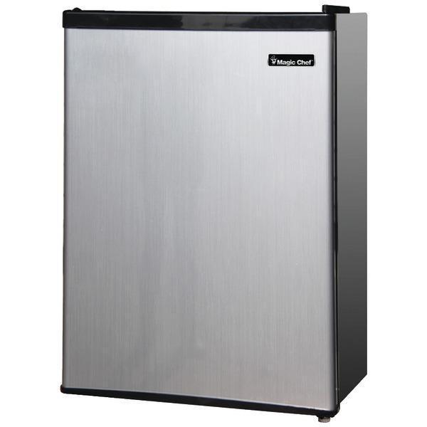 2.4 Cubic-ft Refrigerator (Stainless Look)-Refrigerators, Freezers & Keg Coolers-JadeMoghul Inc.