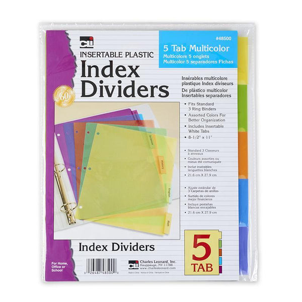 (24 EA) 5 TAB INDEX DIVIDERS-Supplies-JadeMoghul Inc.
