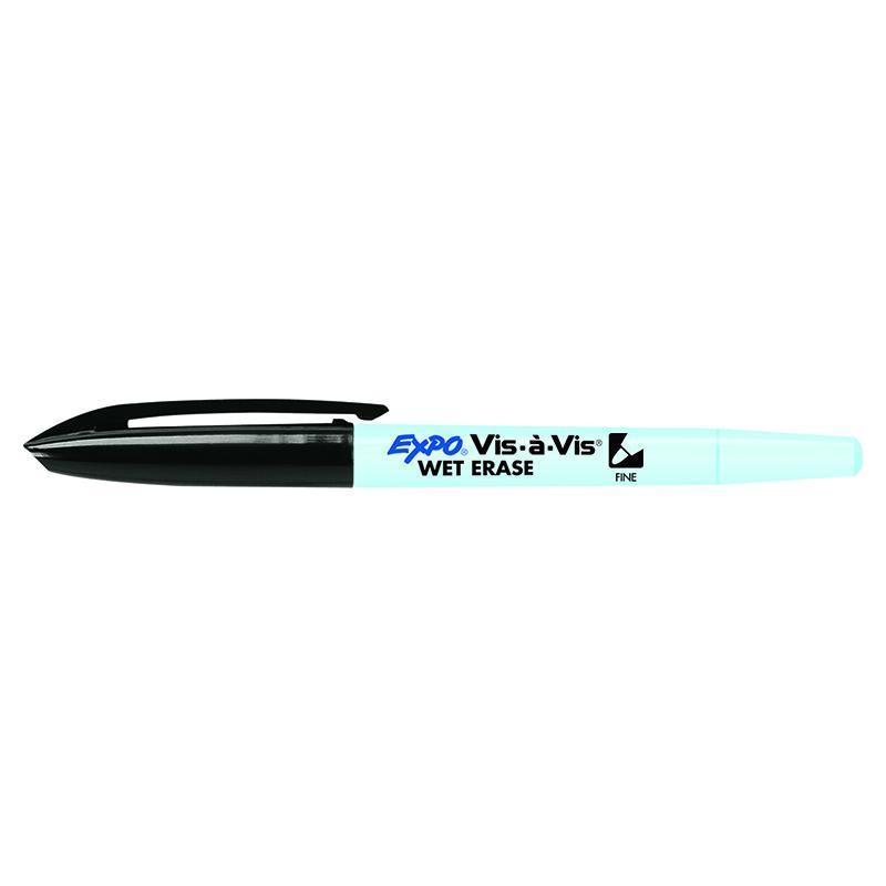 (24 EA) MARKER VIS A VIS FINE BLACK-Supplies-JadeMoghul Inc.