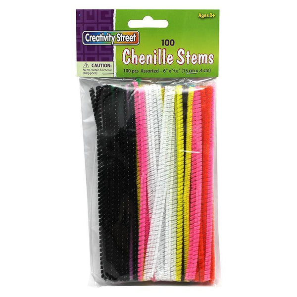 (24 PK) CHENILLE STEMS ASSTD 6IN-Arts & Crafts-JadeMoghul Inc.