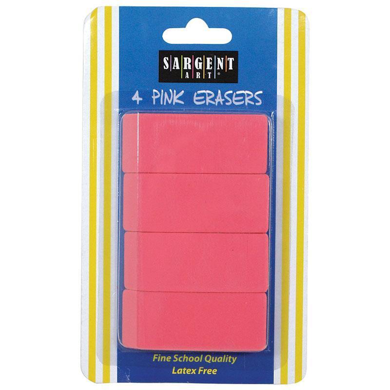 (24 PK) LARGE PINK ERASER PACK 4-Arts & Crafts-JadeMoghul Inc.