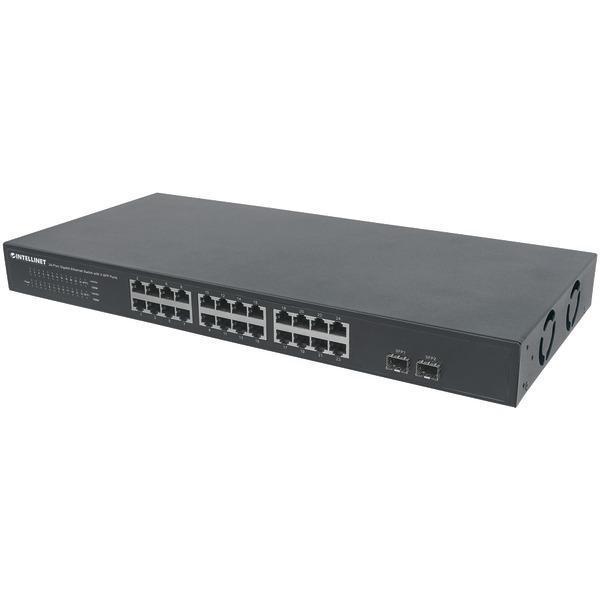 24-Port Gigabit Ethernet Switch with 2 SFP Ports-Ethernet Switches-JadeMoghul Inc.