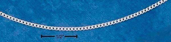 24" Sterling Silver Chains: 035 Curb (1 Mm)-Silver Chains-24-JadeMoghul Inc.