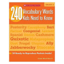 240 VOCABULARY WORDS KIDS NEED TO-Learning Materials-JadeMoghul Inc.