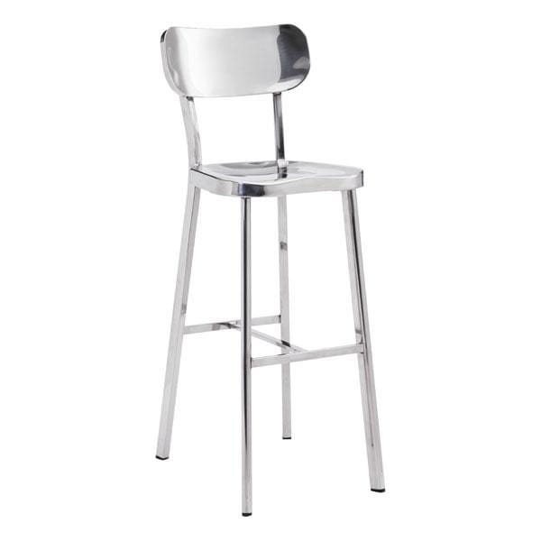 Bar Chairs - Bar Chair Stainless Steel - Polished Stainless Steel