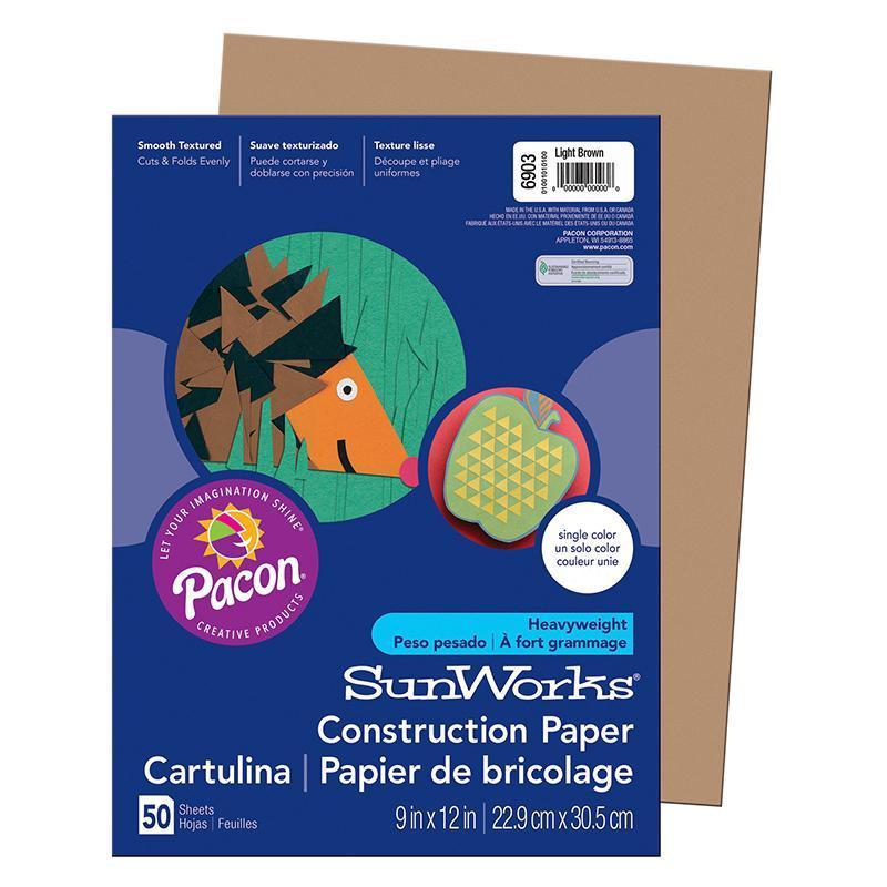 (25 PK) CONSTRUCTION PAPER LIGHT-Arts & Crafts-JadeMoghul Inc.