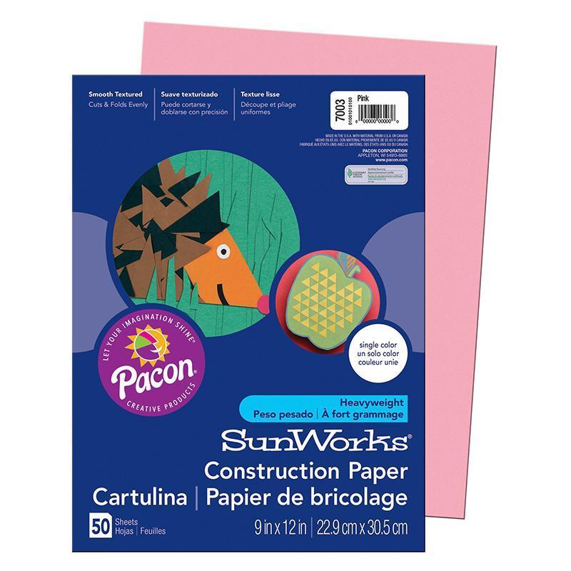 (25 PK) CONSTRUCTION PAPER PINK-Arts & Crafts-JadeMoghul Inc.