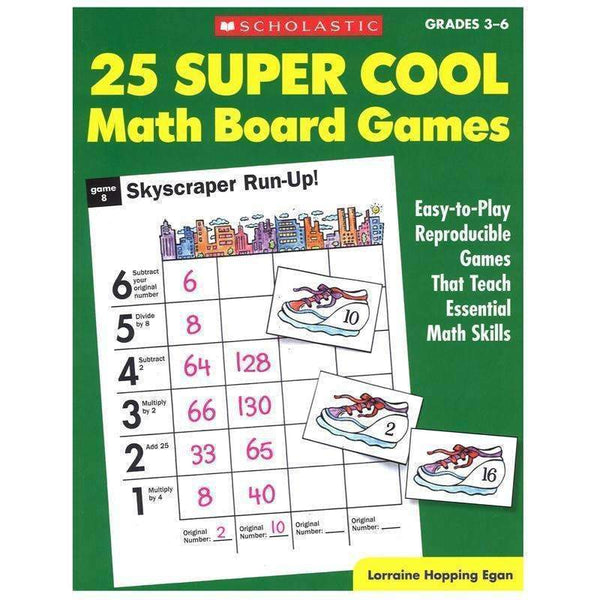 25 SUPER COOL MATH BOARD GAMES-Learning Materials-JadeMoghul Inc.