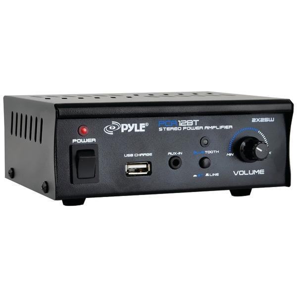 25-Watt Mini Blue Series Bluetooth(R) Stereo Power Amp-Receivers & Amplifiers-JadeMoghul Inc.