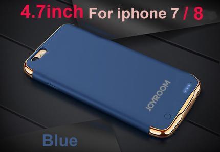 2500/3500mAh Portable PowerBank Battery Case For iPhone 6 6S 7 8 External Battery Charger Case For iPhone 6 6S Plus 7 8 Plus-Blue for iphone 7 8-United States-JadeMoghul Inc.