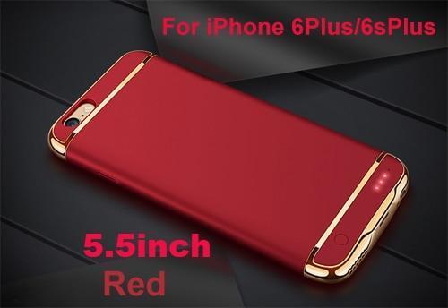 2500/3500mAh Portable PowerBank Battery Case For iPhone 6 6S 7 8 External Battery Charger Case For iPhone 6 6S Plus 7 8 Plus-Red for i6p i6sp-United States-JadeMoghul Inc.