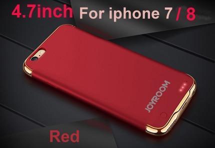 2500/3500mAh Portable PowerBank Battery Case For iPhone 6 6S 7 8 External Battery Charger Case For iPhone 6 6S Plus 7 8 Plus-Red for iphone 7 8-United States-JadeMoghul Inc.