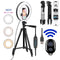 26cm Photo Ringlight Led Selfie Ring Light Phone Bluetooth Remote Lamp Photography Lighting Tripod Holder Youtube Video AExp