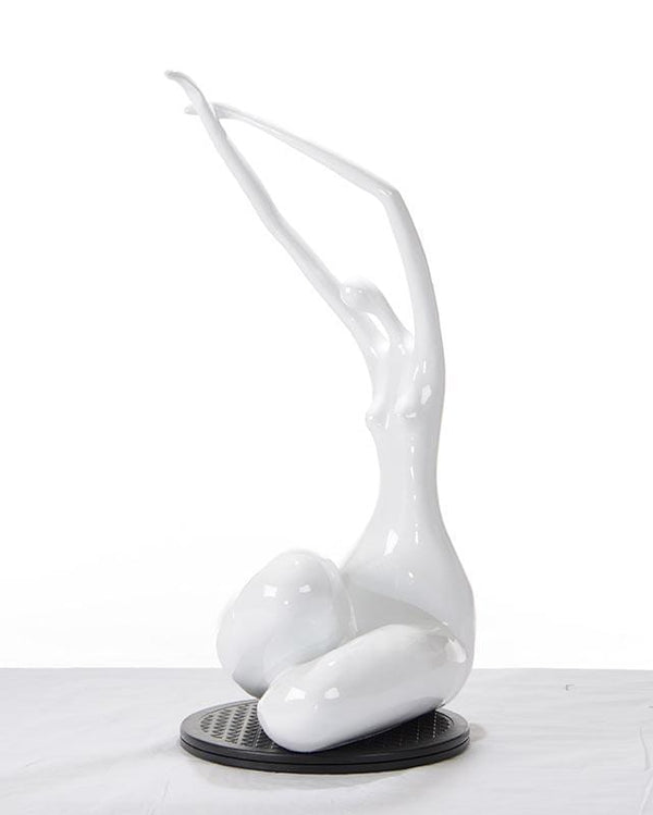 Modern Sculpture - 24" White Lass Sculpture