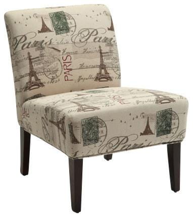 Accent Chair - 30" X 23" X 33" Fabric And Espresso Accent Chair
