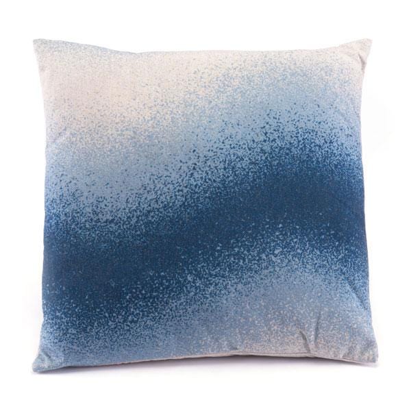 Foam Pillow - 17.7" X 17.7" X 1.2" Blue And Natural Laid-Back Pillow