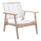 Armchairs and Accent Chairs - 28.9" X 33.1" X 34.4" White W And White Arm Chair