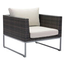 Armchairs and Accent Chairs - 31.5" X 33" X 25" Brown And Beige Arm Chair
