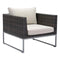 Armchairs and Accent Chairs - 31.5" X 33" X 25" Brown And Beige Arm Chair