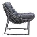 Beach Lounge Chair - 28.7" X 30.7" X 31" Gray Polyethylene Beach Chair
