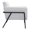Leather Lounge Chair - 31.1" X 29.7" X 32.7" White Lounge Chair