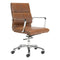 Ergonomic Office Chair - 22" X 28" X 17" Brown Vintage Office Chair