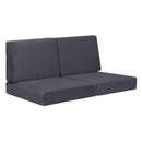 Fabric Sofa - 49" X 26.5" X 22" Dark Gray Cushions Sofa