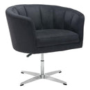 Beach Lounge Chair - 32.1" X 26" X 31.5" Black Cashmere Occasional Chair