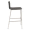 Counter Height Bar Stools - 18.5" X 21.1" X 39" Black Leatherette Barstool