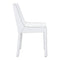 Dining Room Chairs - 18.9" X 23.2" X 35.4" 2 Pcs White Recycled Leather Dining Chair