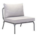 Home Furniture - 28.5" X 30" X 27" Single Gray Sunproof Fabric Armless