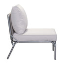 Home Furniture - 28.5" X 30" X 27" Single Gray Sunroof Fabric Armless