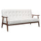 Leather Sofa - 68.5" X 32.1" X 32.9" White Rocky Sofa