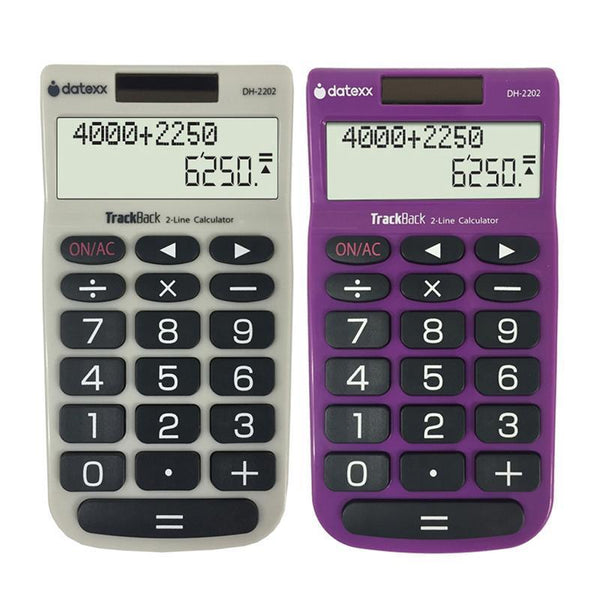 2LINE TRACKBACK HANDHELD CALCULATOR-Learning Materials-JadeMoghul Inc.