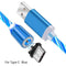 2m Magnetic Charging Mobile Phone Cable USB Type C Flow Luminous Lighting Data Wire for Samsung Huawei xiaomi LED Micro Kable AExp