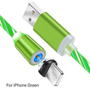 2m Magnetic Charging Mobile Phone Cable USB Type C Flow Luminous Lighting Data Wire for Samsung Huawei xiaomi LED Micro Kable AExp