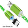 2m Magnetic Charging Mobile Phone Cable USB Type C Flow Luminous Lighting Data Wire for Samsung Huawei xiaomi LED Micro Kable AExp