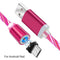 2m Magnetic Charging Mobile Phone Cable USB Type C Flow Luminous Lighting Data Wire for Samsung Huawei xiaomi LED Micro Kable AExp